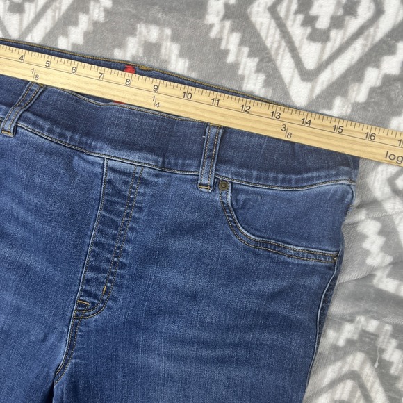 Spanx Flare Jeans Womens XL Regular Midnight Shade Stretch Denim Slimming - Picture 7 of 14